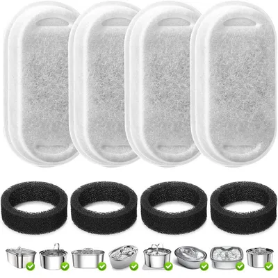 Filtres pour fontaine à eau pour chats (d'eau en acier inoxydable de 2,6 L Filtres pour fontaine à eau pour chats (d'eau en acier inoxydable de 2,6 L