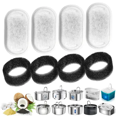 Filtres pour fontaine à eau pour chats (d'eau en acier inoxydable de 2,6 L Filtres pour fontaine à eau pour chats (d'eau en acier inoxydable de 2,6 L