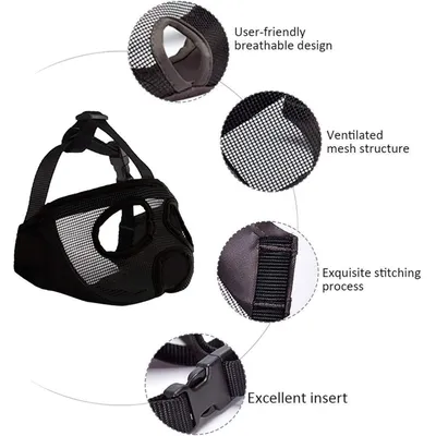 Mesh-Maulkorb 28-43 cm - für Bulldogge, Anti-Beißen M