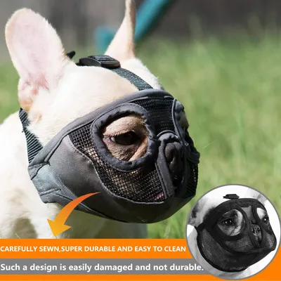 Mesh-Maulkorb 28-43 cm - für Bulldogge, Anti-Beißen M