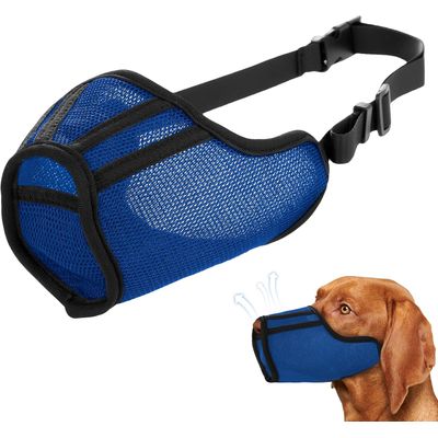 Bequemer Mesh-Maulkorb - Anti-Beißen L, blau