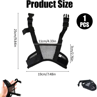 Nylon-Mesh-Maulkorb - kleine Größe, Anti-Bellen S