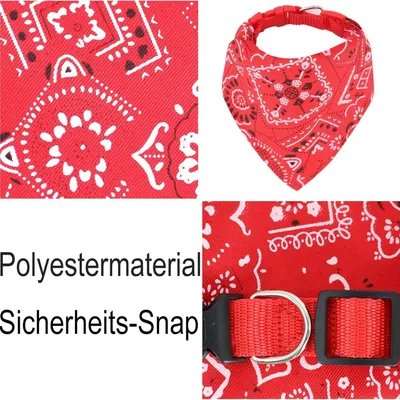 HausPets Verstellbares Hund-Katzen-Bandana Rot M HausPets Verstellbares Hund-Katzen-Bandana Rot M