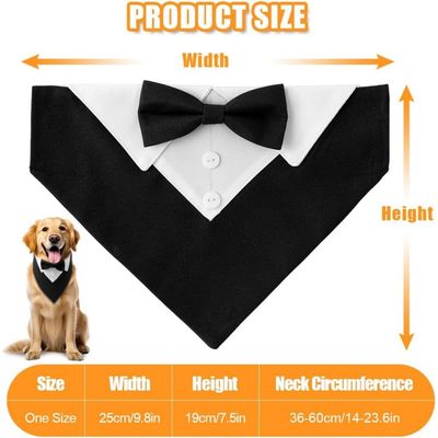 HausPets Nœud Papillon Chien - Formel, Réglable, D-Ring