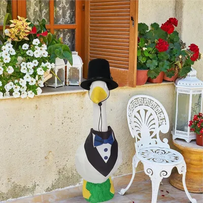 HausPets Gans Dekoration Kostüm - Vintage, Quadrat, Schwarz/Weiß HausPets Gans Dekoration Kostüm - Vintage, Quadrat, Schwarz/Weiß