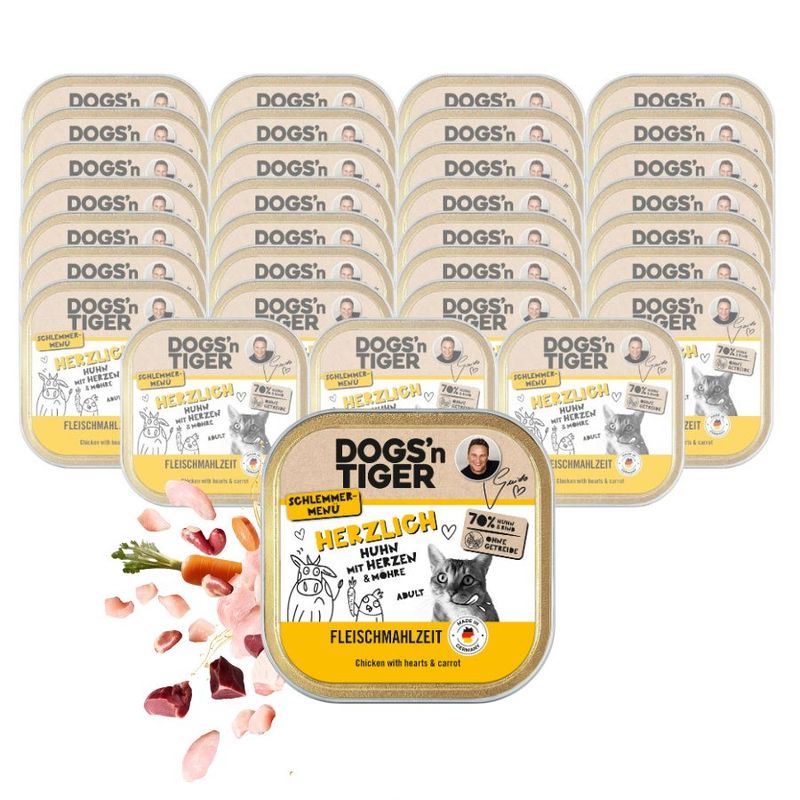Dogs’n Tiger Herzlich Katzenfutter, Huhn, Rind & Möhre