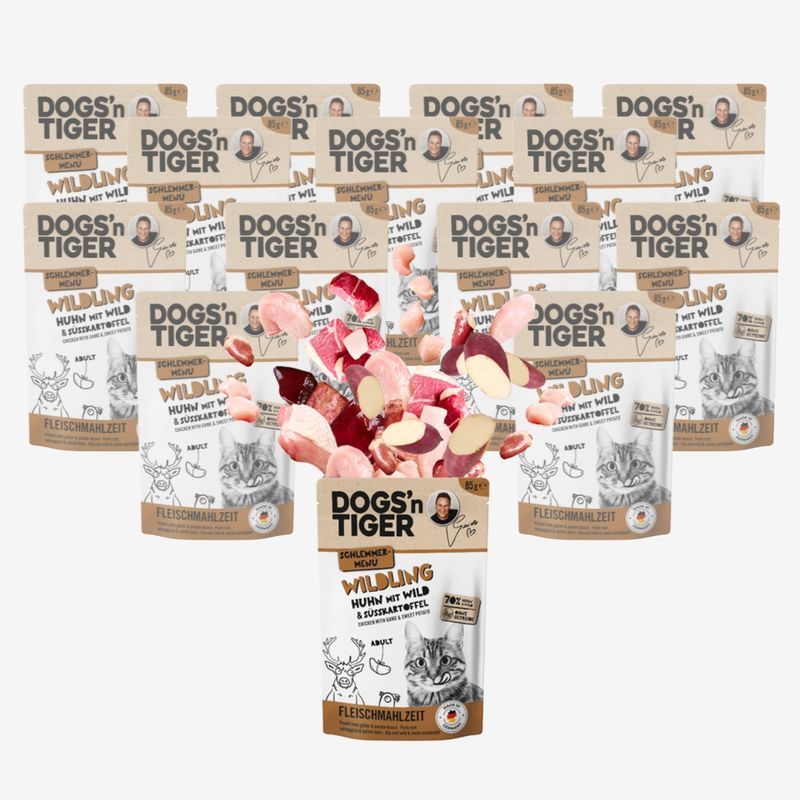Dogs’n Tiger Wildling Katzenfutter, Huhn, Wild & Süßkartoffel