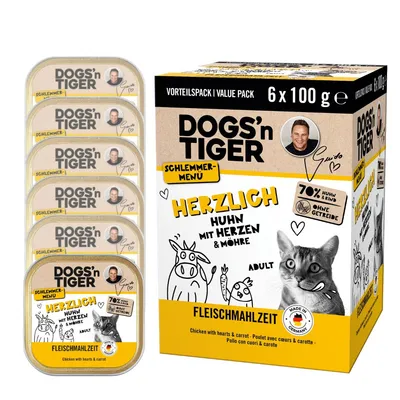 Dogs’n Tiger Herzlich Multibox Katzenfutter, Huhn, Rind & Möhre Dogs’n Tiger Herzlich Multibox Katzenfutter, Huhn, Rind & Möhre