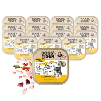 Dogs’n Tiger Herzlich Katzenfutter, Huhn, Rind & Möhre Dogs’n Tiger Herzlich Katzenfutter, Huhn, Rind & Möhre