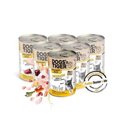 Dogs’n Tiger Herzlich Katzenfutter, Huhn, Rinderherzen & Karotte