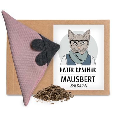 Kater Kasimir Spielmaus für Katzen, Mausbert BIO-Baldrian