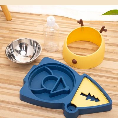 FurryFusion Dispensador automático de comida y agua con forma cuerno ciervo