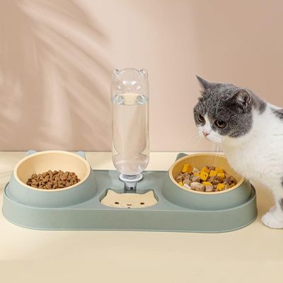ZooVenture Dispensador de agua para gatos 3 en 1 - Cuencos, 15°