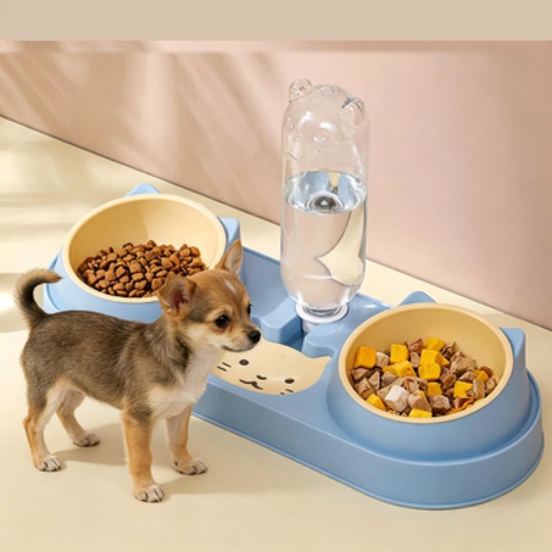 ZooVenture 3-in-1 Katzen-Wasserspender – Näpfe, 15°