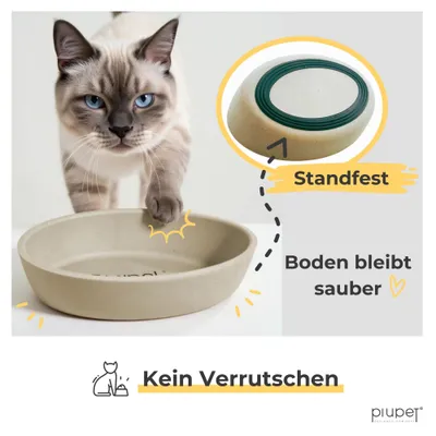 PiuPet® Futternapf 2er Set I rutschfester Katzennapf I 230ml PiuPet® Futternapf 2er Set I rutschfester Katzennapf I 230ml