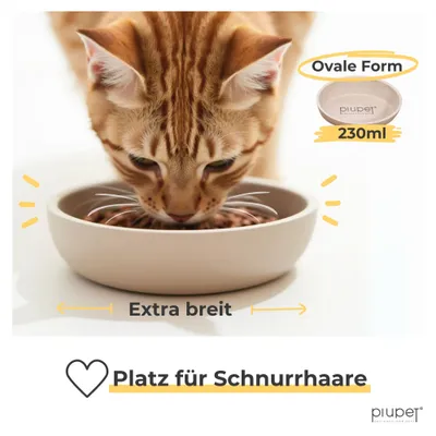PiuPet® Futternapf 2er Set I rutschfester Katzennapf I 230ml PiuPet® Futternapf 2er Set I rutschfester Katzennapf I 230ml