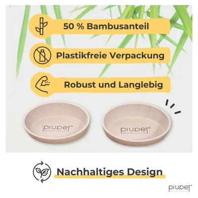PiuPet® Futternapf 2er Set I rutschfester Katzennapf I 230ml PiuPet® Futternapf 2er Set I rutschfester Katzennapf I 230ml