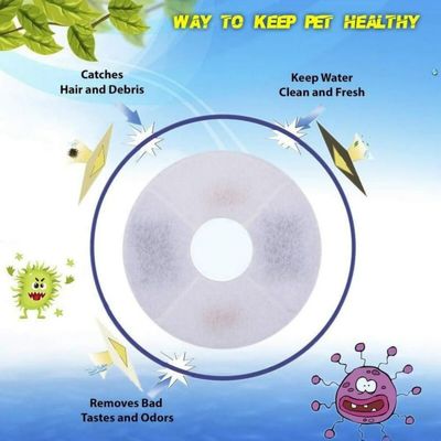 Pawffee 6 filtros redondos de carbón activado para fuentes de gatos