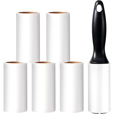 Rouleau anti-poils x6 : manche vêtements, canapé chien/chat