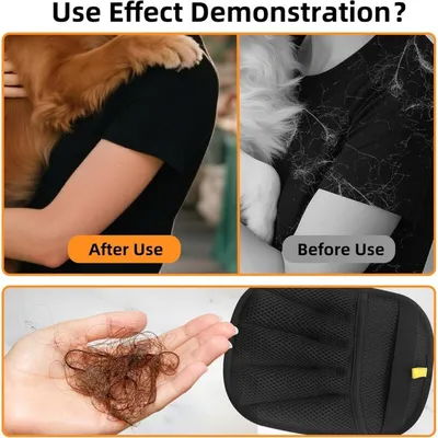 Gants anti-poils x2 : double face, canapé, vêtements chien/chat