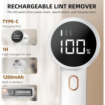 Rasoir anti-bouloche électrique LED, 6 lames, rechargeable