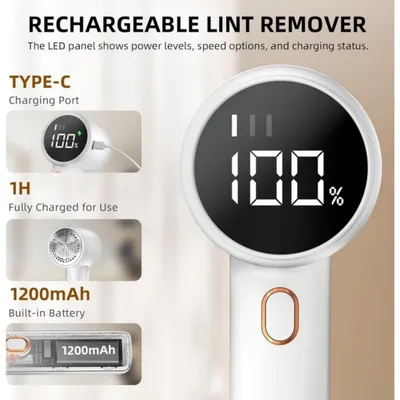 Rasoir anti-bouloche électrique LED, 6 lames, rechargeable