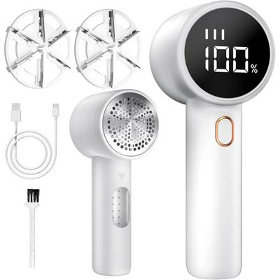 Rasoir anti-bouloche électrique LED, 6 lames, rechargeable