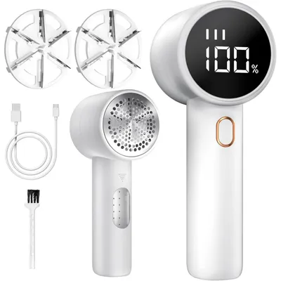 Pawffee Afeitadora eléctrica para tejidos luz LED, 6 cuchillas, recargable Pawffee Afeitadora eléctrica para tejidos luz LED, 6 cuchillas, recargable