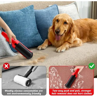 Rouleau anti-poils réutilisable chien/chat maison