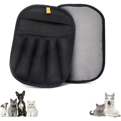 Pawffee 2 guantes negros 24x16cm para quitar pelo de mascotas, sofás Pawffee 2 guantes negros 24x16cm para quitar pelo de mascotas, sofás