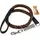 Negro. Dimensiones: Collar 2,5 cm x 55 cm, Correa 120 cm.