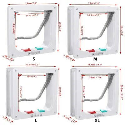 Pawffee Gatera blanca con túnel – puertas armarios ventanas universales