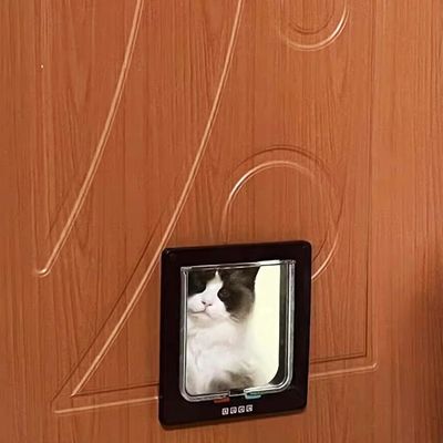 Pawffee Gatera blanca con túnel – puertas armarios ventanas universales