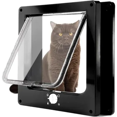 Pawffee Gatera magnética negra grande para gatos y perros pequeños