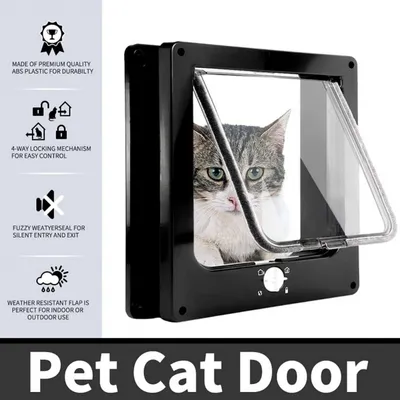 Pawffee Gatera magnética negra grande para gatos y perros pequeños Pawffee Gatera magnética negra grande para gatos y perros pequeños
