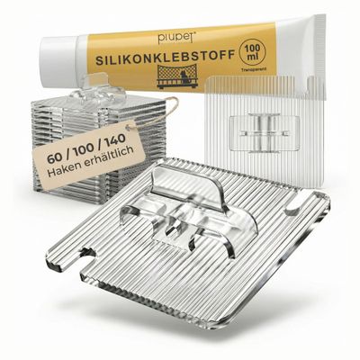 PiuPet® Klebehaken für Katzennetz ohne Bohren I Katzennetz Befestigung