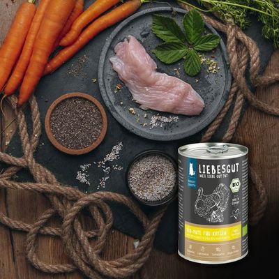 Liebesgut Katzenfutter Friss-dich-satt Paket Sensitiv 12 x 400 g