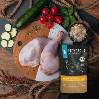 Liebesgut Katzenfutter Friss-dich-satt Paket Junior 36 x 100 g