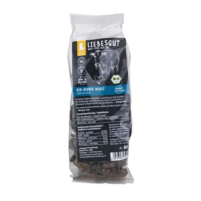 Liebesgut Katzenfutter Bio Rinder Minis Katzenleckerli