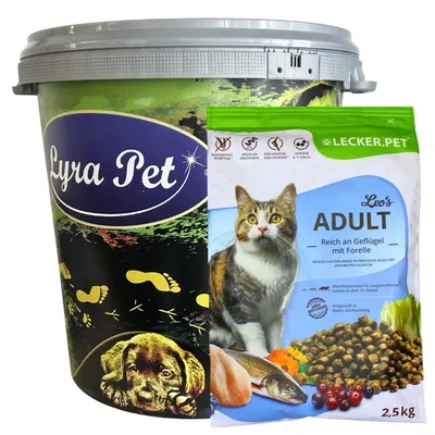 Lecker.Pet® Leo's Adult Volaille & Truite Nourriture sèche pour chats Lecker.Pet® Leo's Adult Volaille & Truite Nourriture sèche pour chats