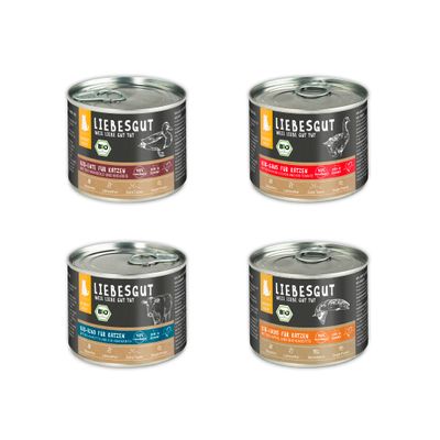 Liebesgut Katzenfutter Probierpaket Adult 8 x 200 g