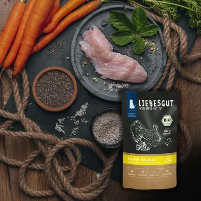 Liebesgut Katzenfutter Friss-dich-satt Paket Sensitiv 24 x 100 g