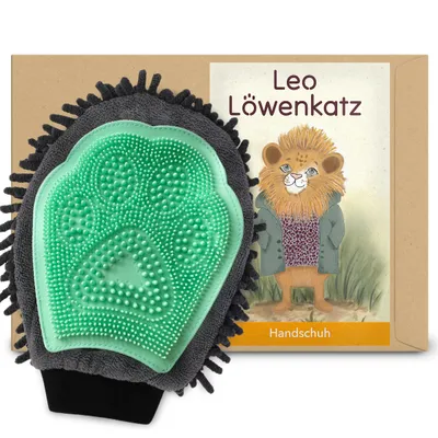 Leo Löwenkatz Gant brosse chat, gant poil chat, gant de brosse Leo Löwenkatz Gant brosse chat, gant poil chat, gant de brosse