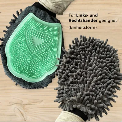 Leo Löwenkatz Gant brosse chat, gant poil chat, gant de brosse Leo Löwenkatz Gant brosse chat, gant poil chat, gant de brosse