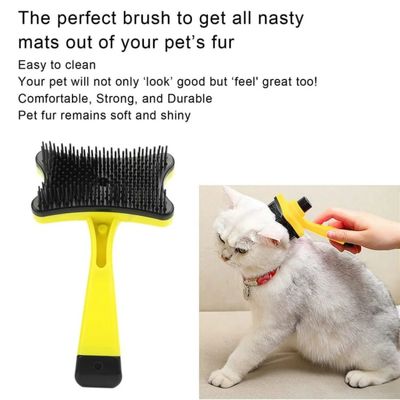 Brosse massage animaux : enlève sous-poils, stimule circulation