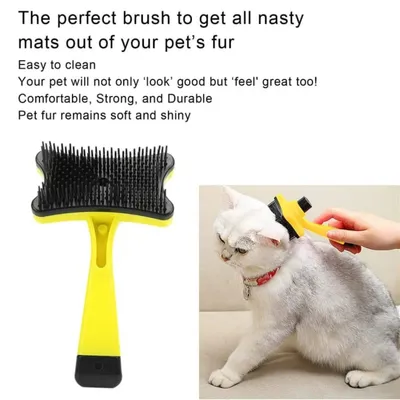 Brosse massage animaux : enlève sous-poils, stimule circulation Brosse massage animaux : enlève sous-poils, stimule circulation