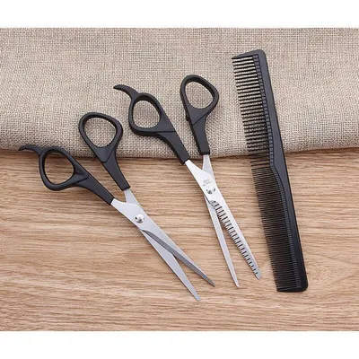 Everesta - Ciseaux toilettage - Kit 3 inox peigne Everesta - Ciseaux toilettage - Kit 3 inox peigne