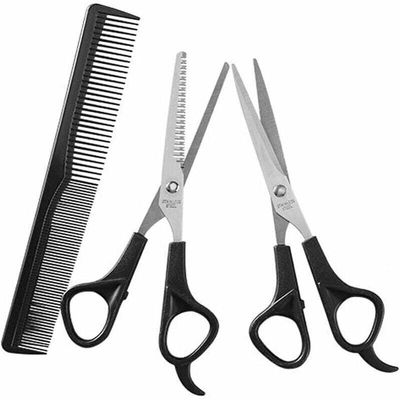 Everesta - Ciseaux toilettage - Kit 3 inox peigne