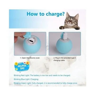Balle interactive chat rechargeable, jouet électrique intérieur Balle interactive chat rechargeable, jouet électrique intérieur