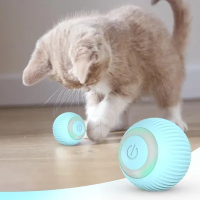 Iokheira - Balle Chat - Jouet Interactif LED Rotation Automatique Iokheira - Balle Chat - Jouet Interactif LED Rotation Automatique